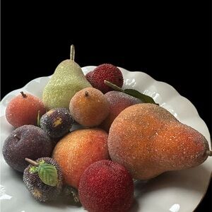 Decorative Faux Sugared Fruit Set